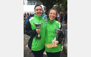 Les filles marques de leurs empreintes les 10km de Saint Georges. Podium pour Manon et Valérie 6-10-2019.