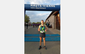 Florent ce classe à la deuxiéme place du Trail de la voie Romaine en Haute Vienne