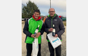 Podium pour Christophe et  Alain dimanche 26 décembre à la corrida de fin d'année à NAUSSANNESS