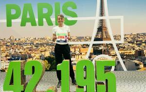 Trois vert Finishers au Marathon de Paris.