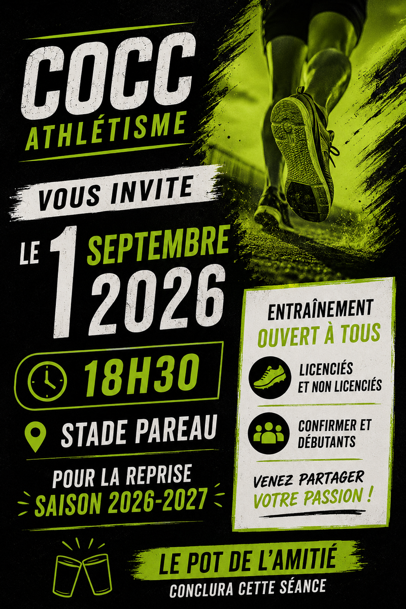 Fin des entraînements – COCC Athlétisme