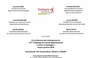 Cérémonie récompenses challenge &quot;COURRIR EN DORDOGNE&quot;