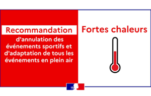 Entraînement Annulé - Vigilance rouge canicule