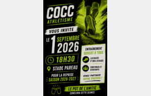 Fin des entraînements – COCC Athlétisme