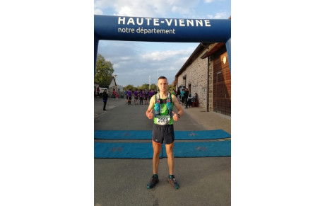 Florent ce classe à la deuxiéme place du Trail de la voie Romaine en Haute Vienne